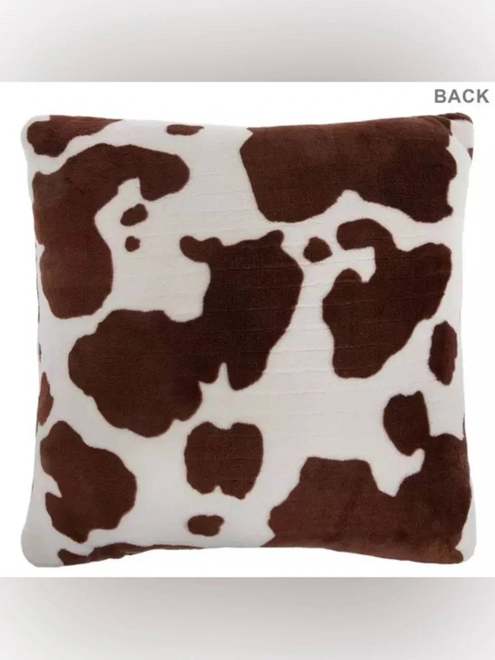 Cow Print Fleece Pillow
